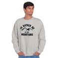 thumbnail image 1 of Rather Be In Mountains Hiking Life Unisex Plus Fleece Graphic Sweatshirt Brisco Brands 3X, 1 of 5
