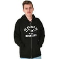 thumbnail image 1 of Rather Be In Mountains Hiking Life Unisex Fleece Graphic Zip Up Hoodie Brisco Brands 2X, 1 of 5