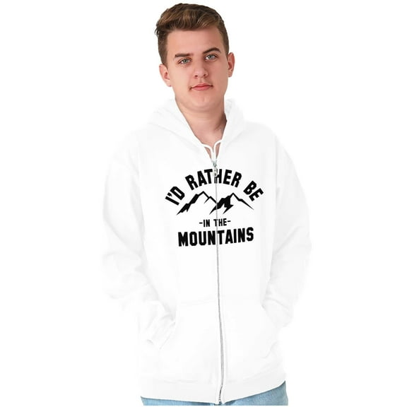Rather Be In Mountains Hiking Life Zip Up Hoodie Men's Women's Brisco Brands M