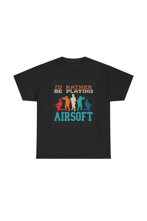 Rather Be Playing Airsoft Tactical Humor Gamer Lifestyle Unisex T-Shirt, up to size 5XL