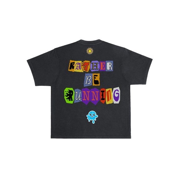 Vegas Print Collective Rather Be Running Casual Unisex T-Shirt, Running Theme, Short Sleeve, Crew Neck, Size S