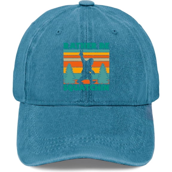 Rather Be Squatchin Bigfoots Womens Ball Cap Sport Hats for Women's Caps Adjustable Visor Hat