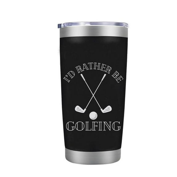 I'd Rather Golfing Golf Gifts For Men Women Golfers 20oz Laser Engraved Tumbler Golf Travel Coffee Mug Water Bottle Stainless Steel Vacuum Insulated -