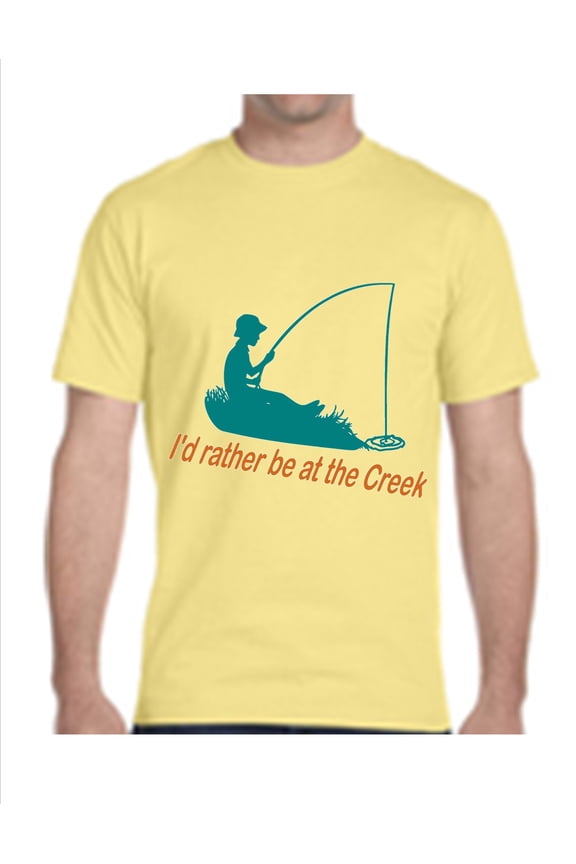 Rather be at the Creek Funny T-shirt/ Made to Order/ Fishing Designs by Big Bear Designs