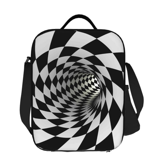 Ratiio 3D Vortex Illusion Print Lunch Box - Reusable Lunch Bag Men Adult Women- Insulated LunchBox