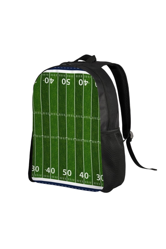 American Football Field Print Backpack with Padded 15-inch Laptop Sleeve- Spacious and Durable Daypack for Work and Travel