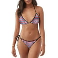 thumbnail image 1 of Ratiio American Patriotic Stars And Stripes Pattern Women's Two Piece Bikini Swimsuit - Adjustable Tie Bikini Set Sexy & Comfortable Beach Swimwear, 1 of 7