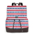 thumbnail image 1 of Ratiio American Patriotic Stars And Stripes Pattern Womens Backpack Purse Leather Backpack Purse for Women Travel Fashion Backpack Designer Ladies Shoulder Bags, 1 of 4