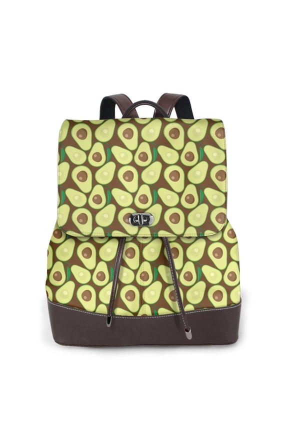 Avocado Pattern Womens Backpack Purse Leather Backpack Purse for Women Travel Fashion Backpack Designer Ladies Shoulder Bags