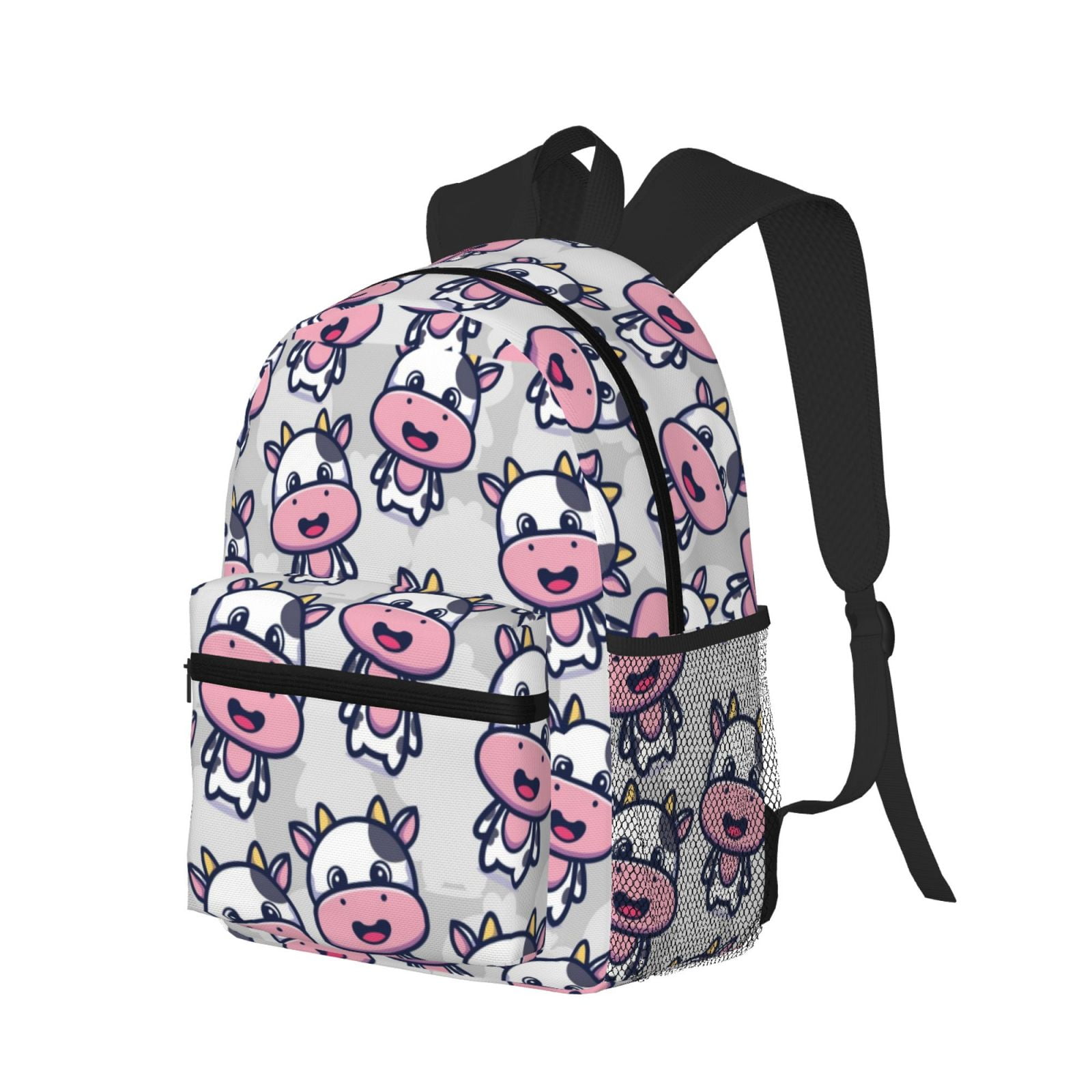 Ratiio Baby Cow Print Casual Backpack for Men and Women, Water Resistant Oxford Fabric School Bag Lightweight Travel Daypack