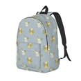 thumbnail image 1 of Ratiio Baby Elephant Giraffe Print Canvas Backpack for Women & Men Retro Aesthetic Rucksack Basic Backpack for High School/College Students Travel Laptop Bag, 1 of 5