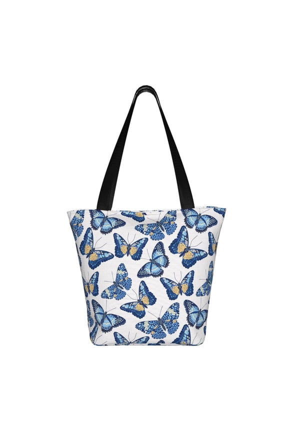 Beautiful Butterflies Print Shoulder Bag for Women, Polyester Crossbody Purse Lightweight Handbag for Daily Travel and Casual Use