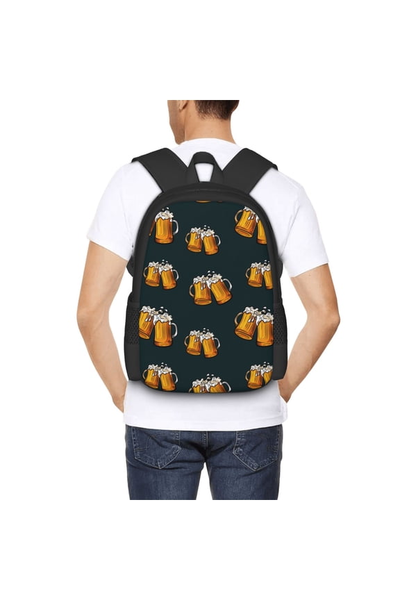 Beer Backpack for Men and Women - Durable 600D Oxford Cloth -Large Capacity, Water-Resistant School, Travel, and Hiking Bag