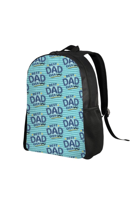 Best Dad Ever Print Backpack with Padded 15-inch Laptop Sleeve- Spacious and Durable Daypack for Work and Travel