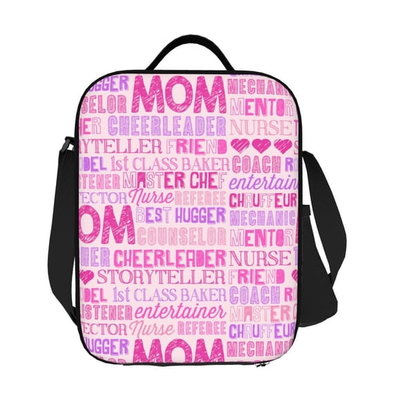 Ratiio Best Mom ever Print Lunch Box - Reusable Lunch Bag Men Adult Women- Insulated LunchBox
