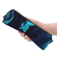 thumbnail image 1 of Ratiio Blue Marble And Gold Pattern Leather Pencil Case, Pencil Pouch with Durable Zipper, Compact and Stylish Organizer for Stationery, Art Supplies, Travel Essentials, 1 of 8