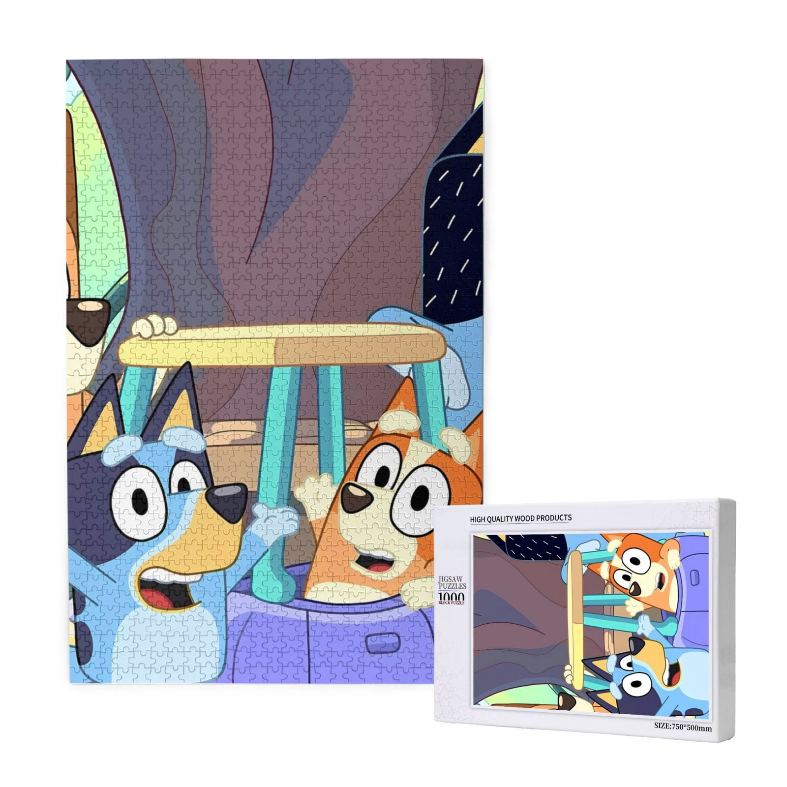Ratiio Bluey Print 1000 Piece Jigsaw Puzzle for Adults Challenging ...
