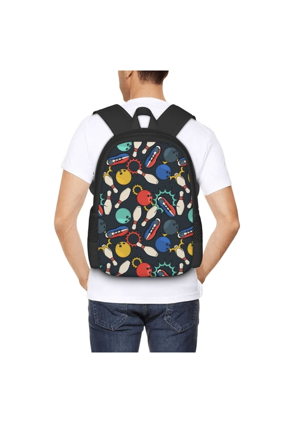 Bowling Ball Backpack for Men and Women - Durable 600D Oxford Cloth -Large Capacity, Water-Resistant School, Travel, and Hiking Bag
