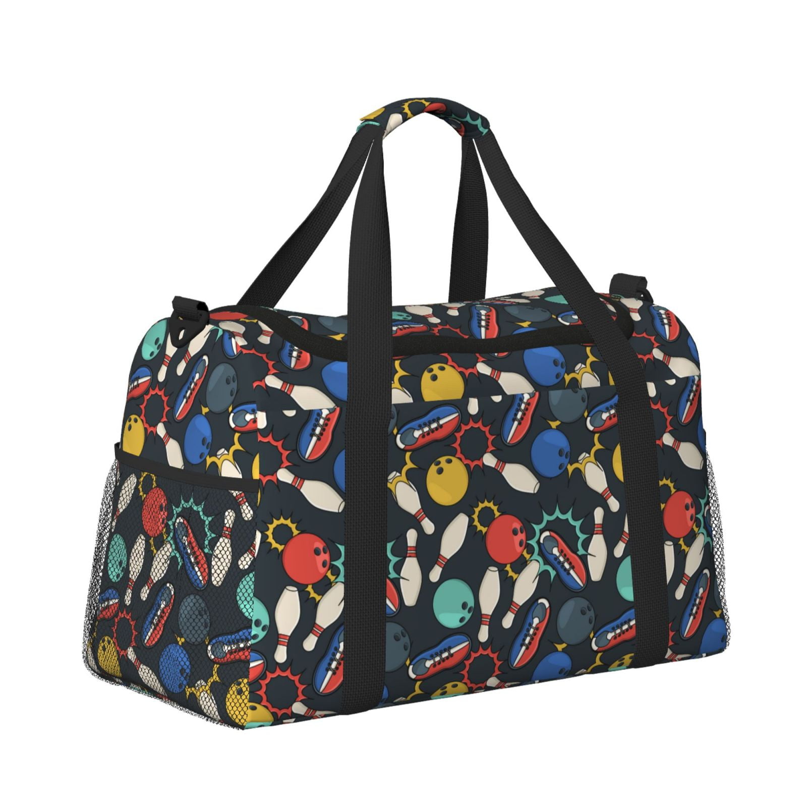 Ratiio Bowling Ball Pattern Hand Travel Bag, Weekender Carry On for ...