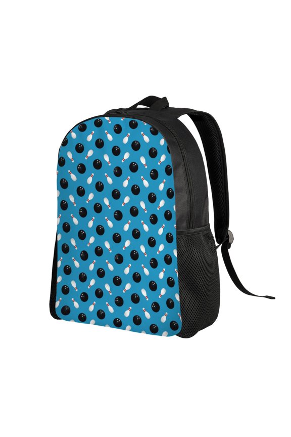Bowling Balls Print Backpack with Padded 15-inch Laptop Sleeve- Spacious and Durable Daypack for Work and Travel