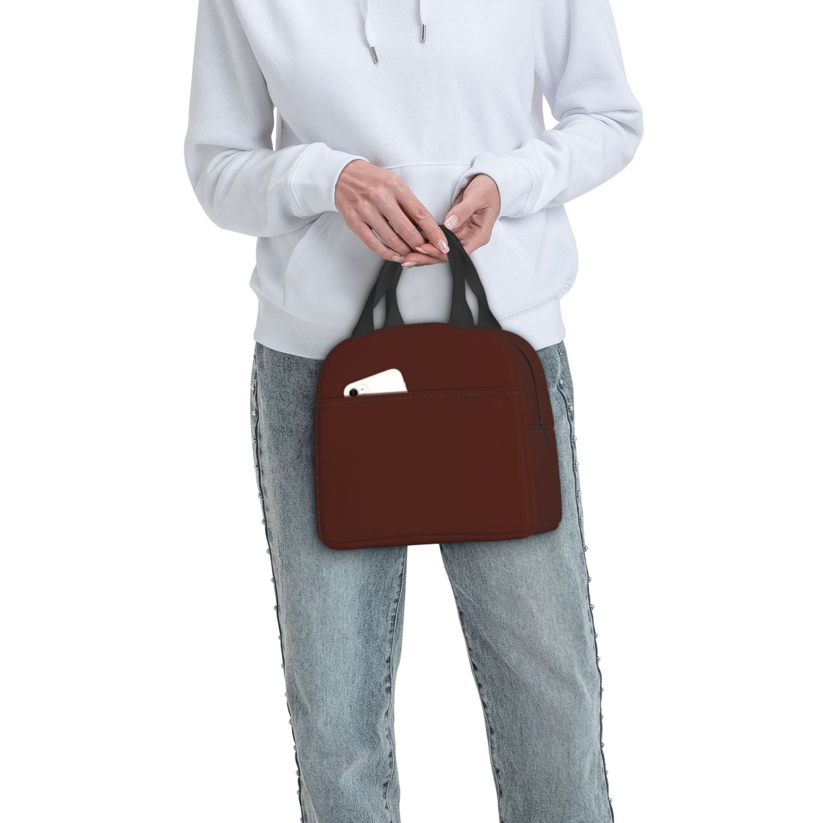 Ratiio Brown Print Lunch Bag Lunch Box Insulated Lunch Bag Adult Lunch Box for Men and Women