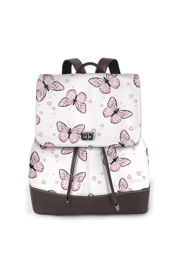 Butterflies (2) Pattern Womens Backpack Purse Leather Backpack Purse for Women Travel Fashion Backpack Designer Ladies Shoulder Bags