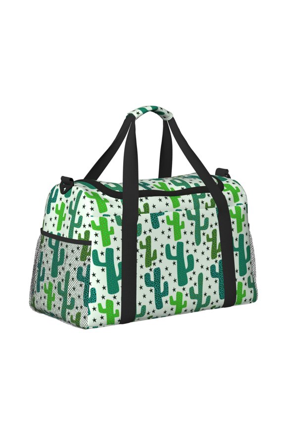 Cactus 1 Pattern Hand Travel Bag, Weekender Carry On for Women Men, Sports Gym Bag, Workout Duffel Bag, Overnight Shoulder Bag fit 15.6 Inch Laptop