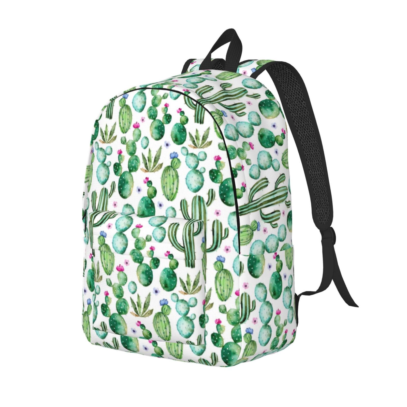 Asthetic Ricksack Ratiio Cactus Plants1 Print Canvas Backpack for Women & Men Retro ...
