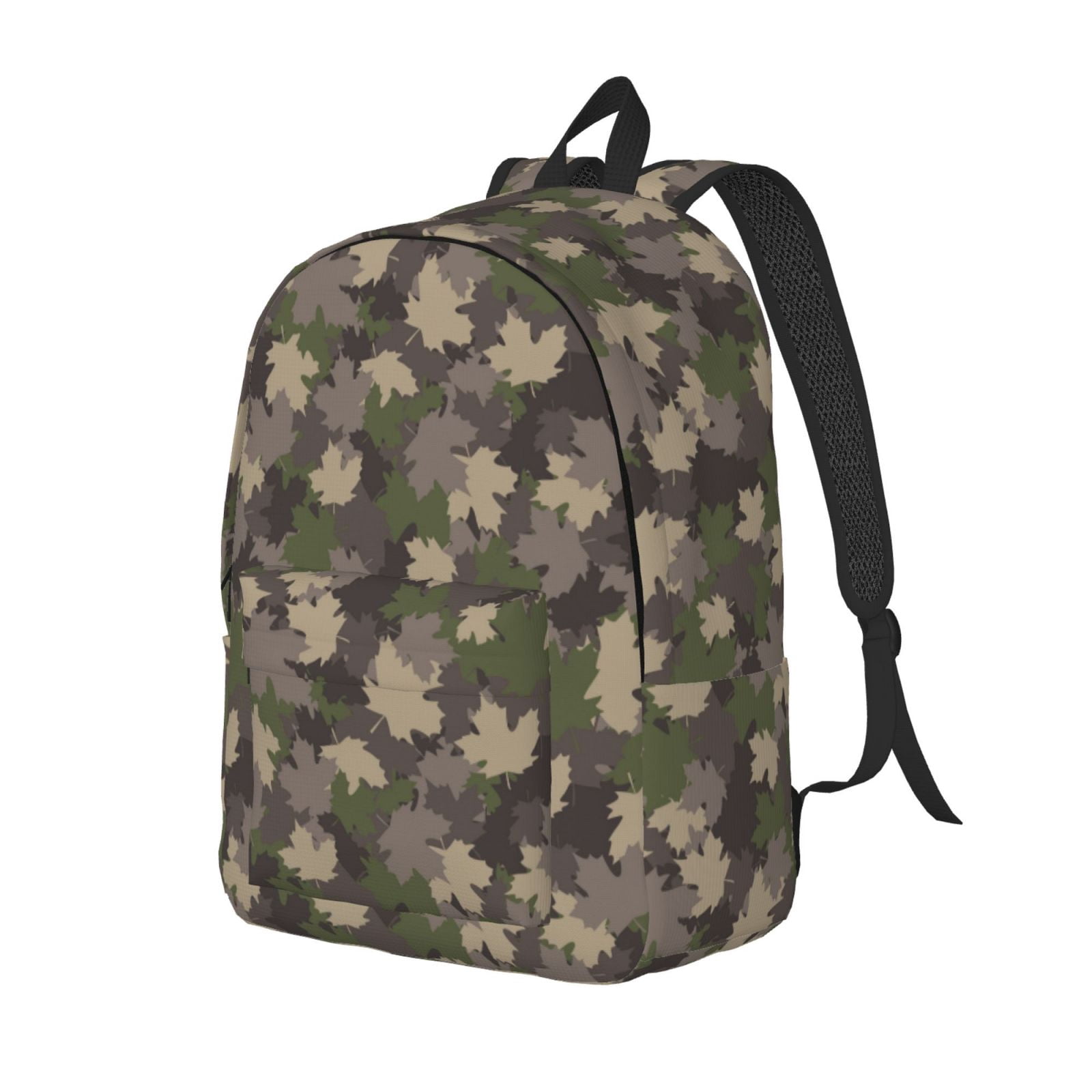 Basic Canvas Rucksack Ratiio Camouflage maple Print Canvas Backpack for Women & Men Retro ...