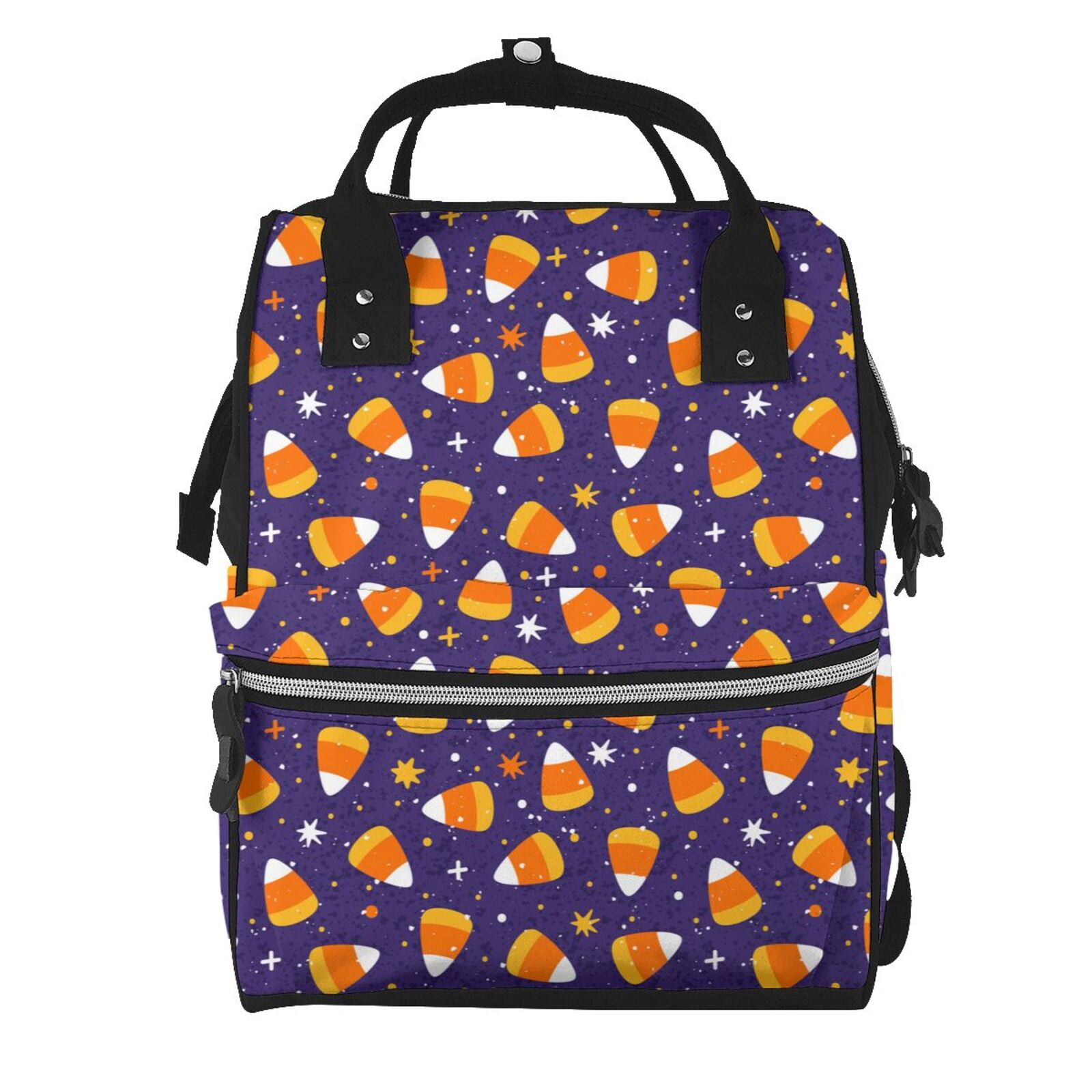 Ratiio Candy Corn (2) Mummy Backpack - Waterproof Twill Canvas, Large Capacity Diaper Bag with Multiple Pockets and Adjustable Straps
