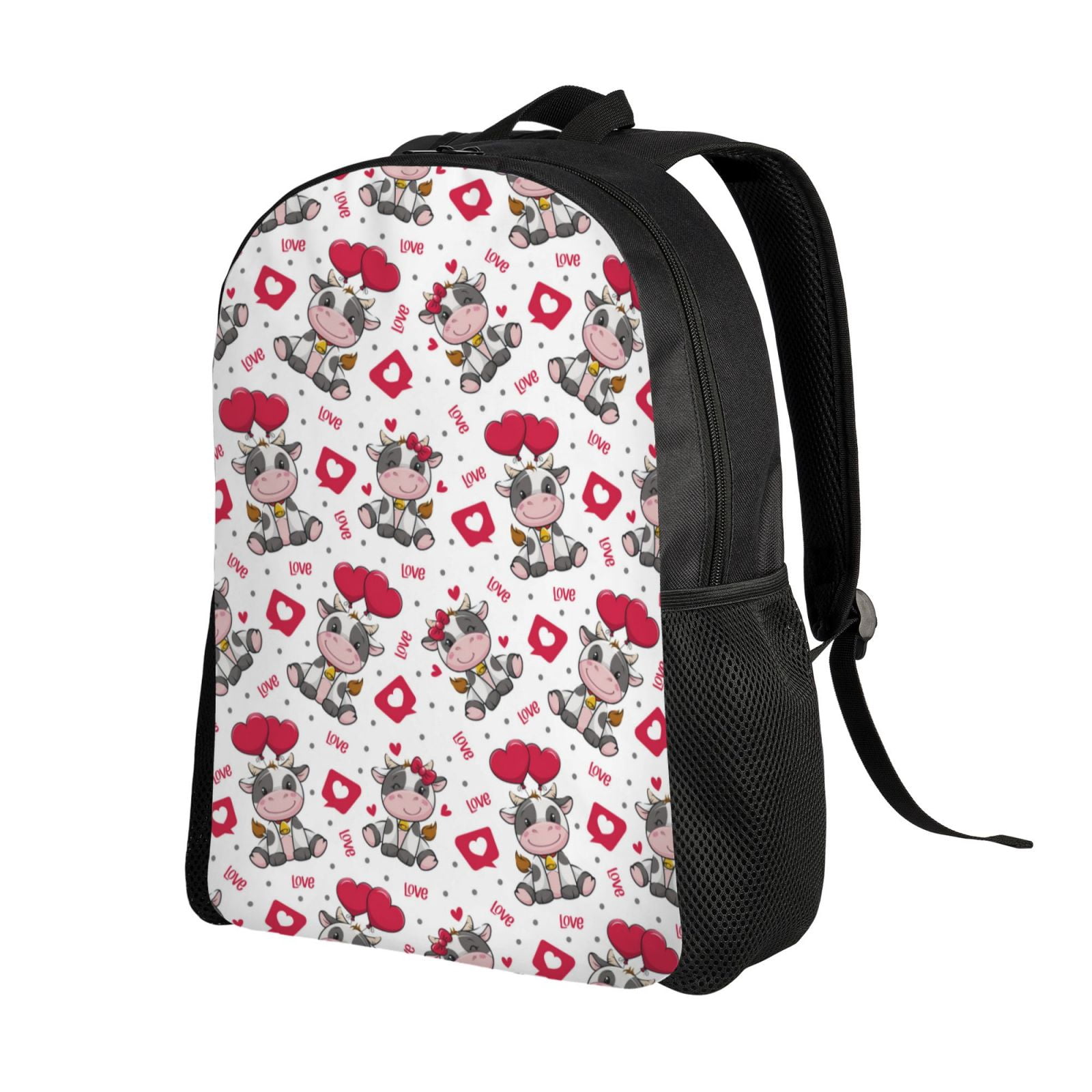 Ratiio Caring Cow Print Backpack with Padded 15-inch Laptop Sleeve- Spacious and Durable Daypack for Work and Travel