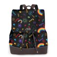 thumbnail image 1 of Ratiio Cartoon Pride Lgbt Pattern Womens Backpack Purse Leather Backpack Purse for Women Travel Fashion Backpack Designer Ladies Shoulder Bags, 1 of 4