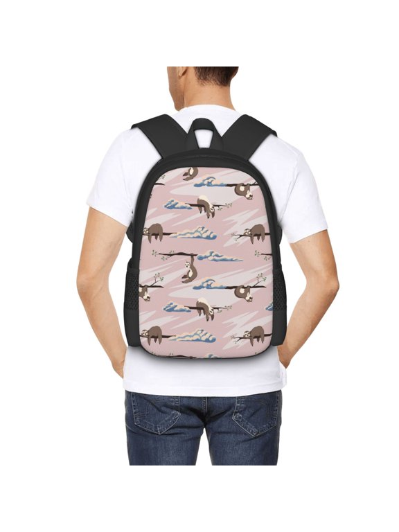 Cloud Sloth Backpack for Men and Women - Durable 600D Oxford Cloth -Large Capacity, Water-Resistant School, Travel, and Hiking Bag