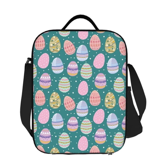 Ratiio Colorful Easter eggs Print Lunch Box - Reusable Lunch Bag Men Adult Women- Insulated LunchBox