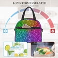thumbnail image 1 of Ratiio Colorful Glitter Pattern Lunch Bag ,Insulated Lunch Box, Small Leakproof Cooler Food Lunch Containers Reusable High Capacity Lunch Tote Bags, 1 of 6