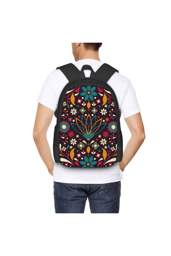 Colorful Mexican2 Backpack for Men and Women - Durable 600D Oxford Cloth -Large Capacity, Water-Resistant School, Travel, and Hiking Bag