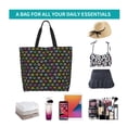 thumbnail image 1 of Ratiio Colorful Paw Print Reusable Grocery Bags - Washable, Foldable, Packable Tote, Large Handles, Heavy Duty, Zippered Top Pouch, 1 of 7