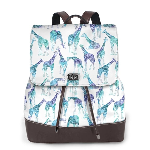 Ratiio Cool Giraffe Pattern Womens Backpack Purse Leather Backpack Purse for Women Travel Fashion Backpack Designer Ladies Shoulder Bags