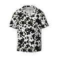 thumbnail image 1 of Ratiio Cow Skin 1 Print Mens Casual Short Sleeve Shirts Button Down Textured Shirts Summer Beach Shirt with Pocket Men's Casual Short-sleeved Shirt, 1 of 5