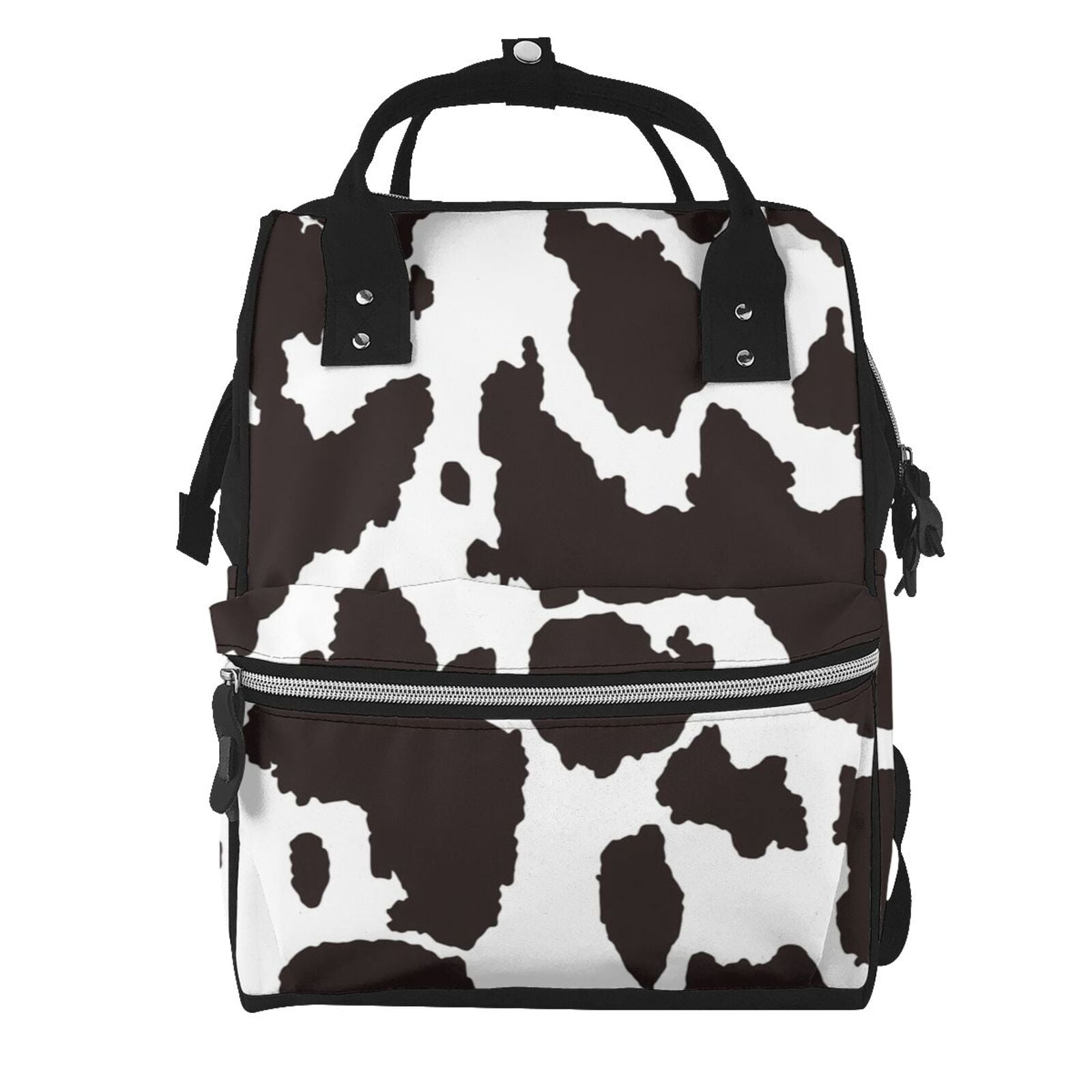 Ratiio Cow Skin 2 Mummy Backpack - Waterproof Twill Canvas, Large Capacity Diaper Bag with Multiple Pockets and Adjustable Straps