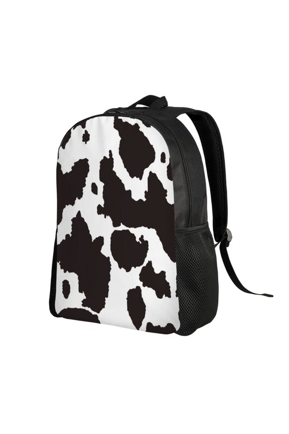 Cow Skin 2 Print Backpack with Padded 15-inch Laptop Sleeve- Spacious and Durable Daypack for Work and Travel