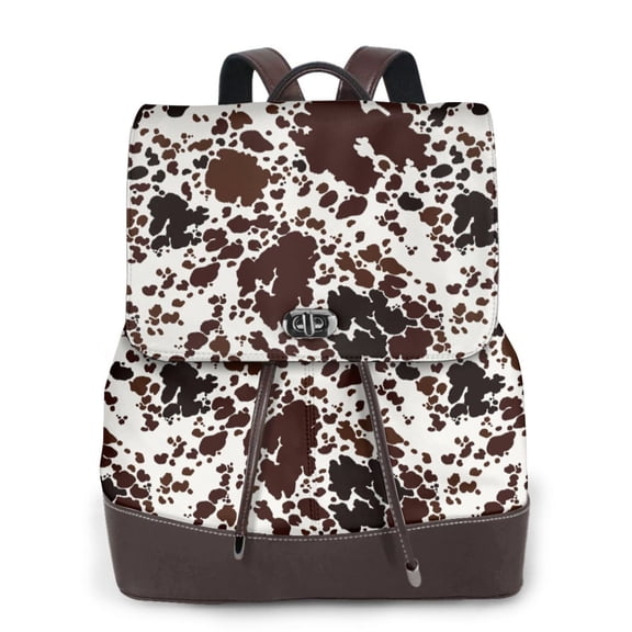 Ratiio Cow Skin Pattern Womens Backpack Purse Leather Backpack Purse for Women Travel Fashion Backpack Designer Ladies Shoulder Bags