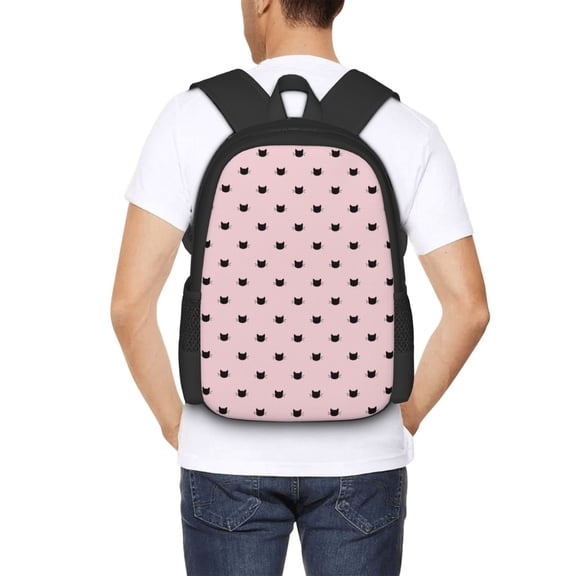 Ratiio Cute Cat Backpack for Men and Women - Durable 600D Oxford Cloth -Large Capacity, Water-Resistant School, Travel, and Hiking Bag