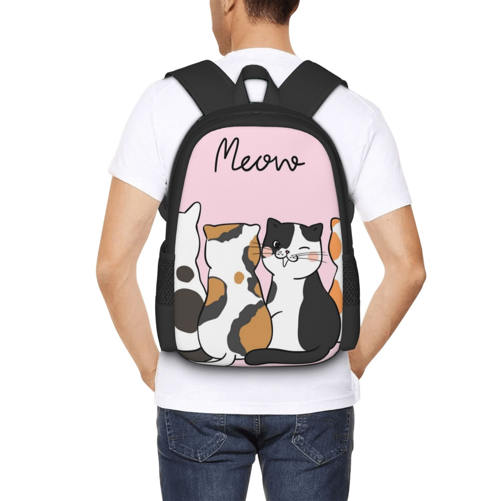 Ratiio Cute Cats Backpack for Men and Women - Durable 600D Oxford Cloth -Large Capacity, Water-Resistant School, Travel, and Hiking Bag