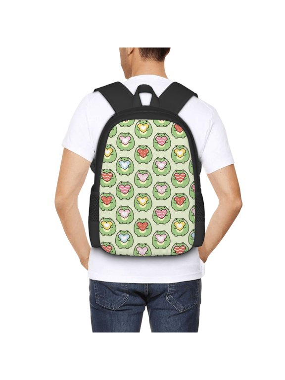 Cute Chubby Frog Backpack for Men and Women - Durable 600D Oxford Cloth -Large Capacity, Water-Resistant School, Travel, and Hiking Bag