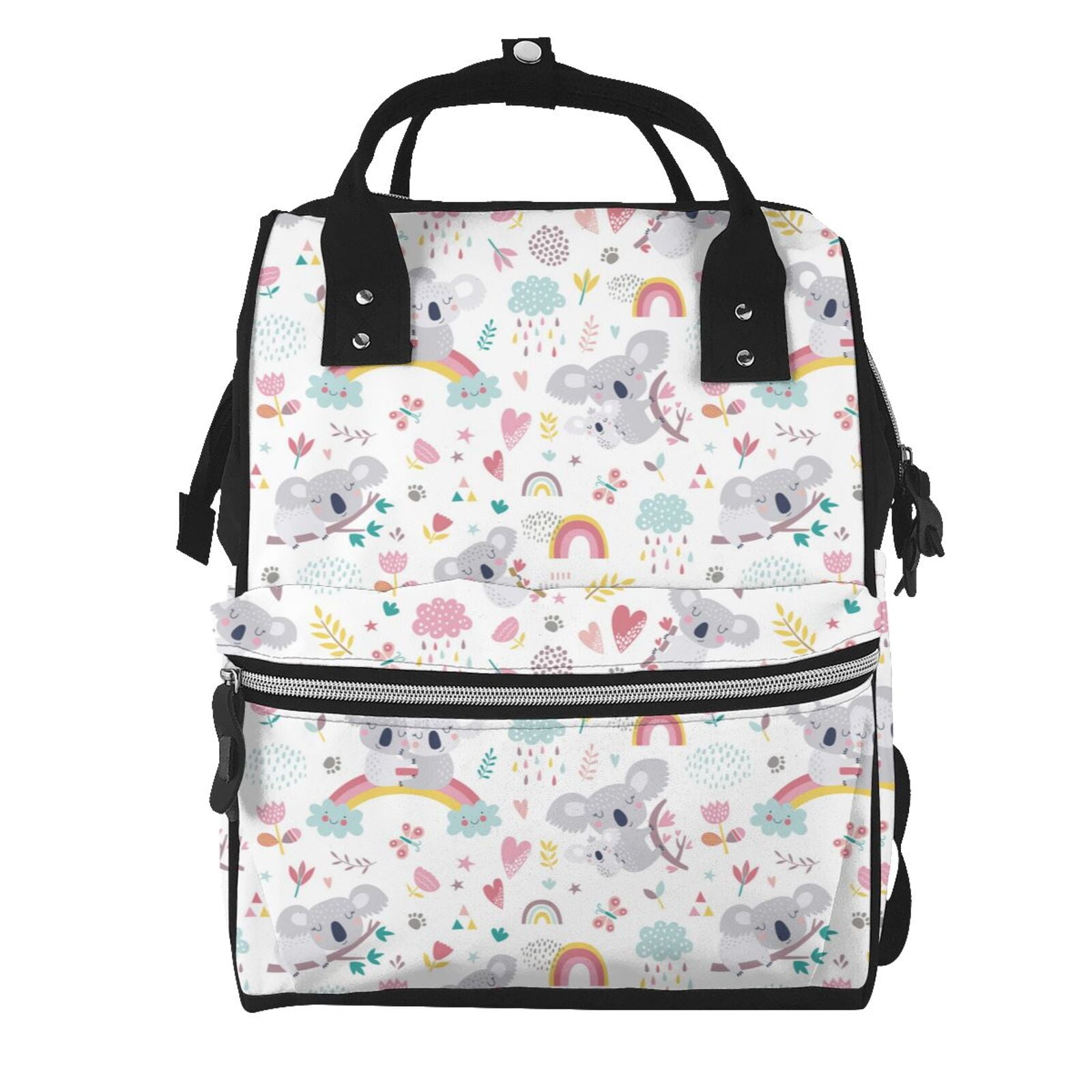 Ratiio Cute Koala Mummy Backpack - Waterproof Twill Canvas, Large Capacity Diaper Bag with Multiple Pockets and Adjustable Straps
