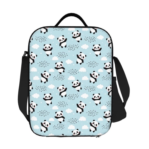 Ratiio Cute Panda Bear Print Lunch Box - Reusable Lunch Bag Men Adult Women- Insulated LunchBox