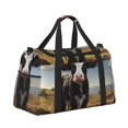 thumbnail image 1 of Ratiio Cute Prairie Cow Pattern Hand Travel Bag, Weekender Carry On for Women Men, Sports Gym Bag, Workout Duffel Bag, Overnight Shoulder Bag fit 15.6 Inch Laptop, 1 of 6