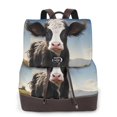 thumbnail image 1 of Ratiio Cute Prairie Cow Pattern Womens Backpack Purse Leather Backpack Purse for Women Travel Fashion Backpack Designer Ladies Shoulder Bags, 1 of 4