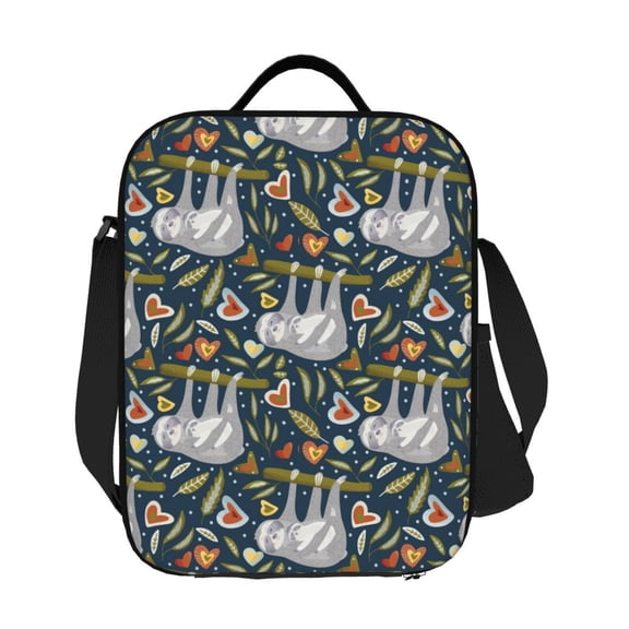 Ratiio Cute Sloth Print Lunch Box - Reusable Lunch Bag Men Adult Women- Insulated LunchBox